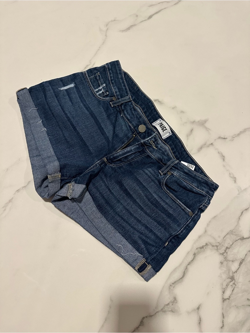 PAIGE Women's size 26 Dark Blue Denim Shorts